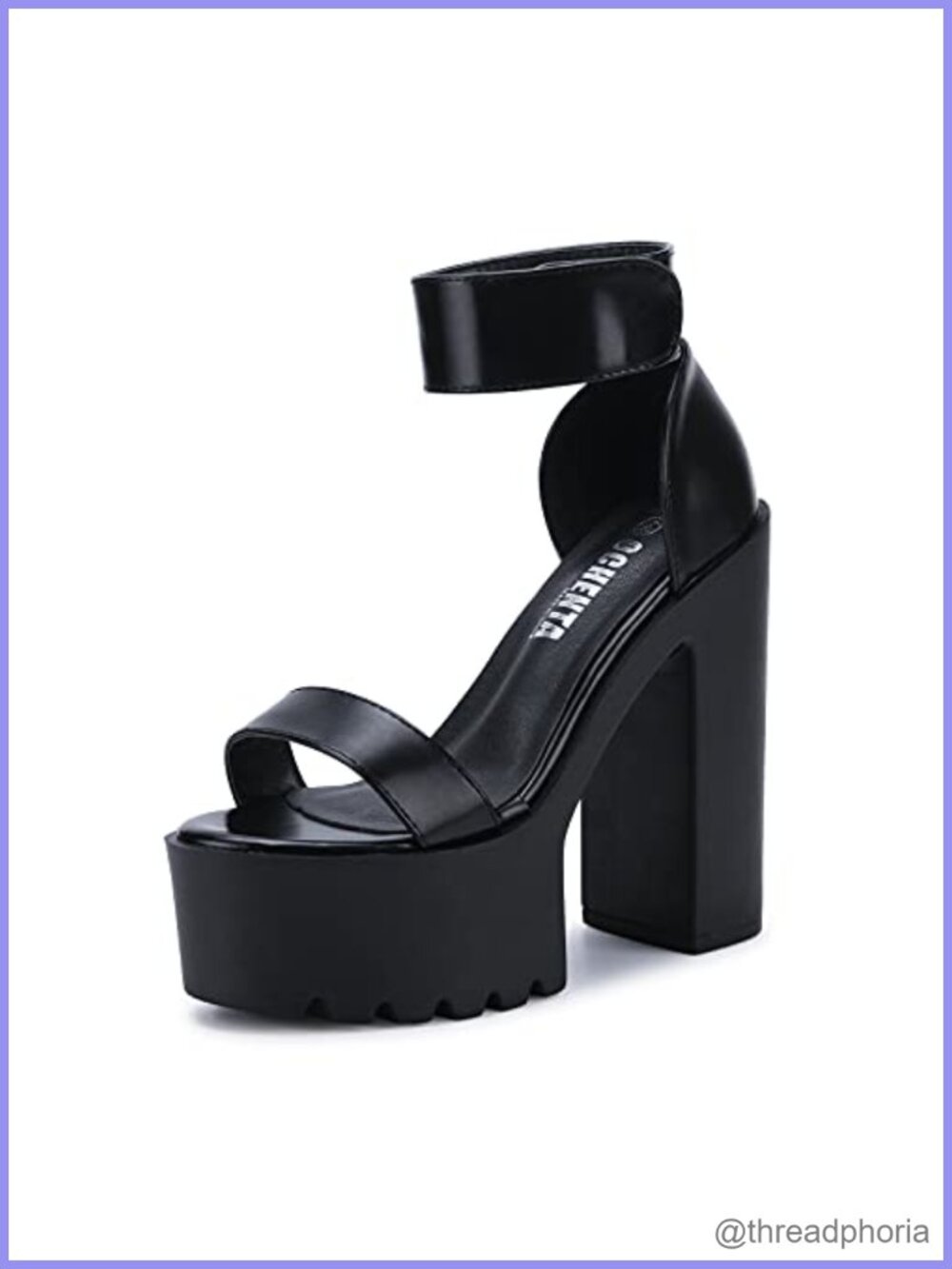 Platform Sandals Chunky Block Heels Ankle Strap Open Toe Lug Sole